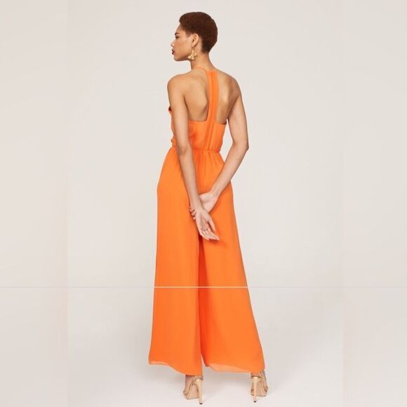 TOCCIN X RTR Orange Halter Jumpsuit size 12 - Picture 4 of 5